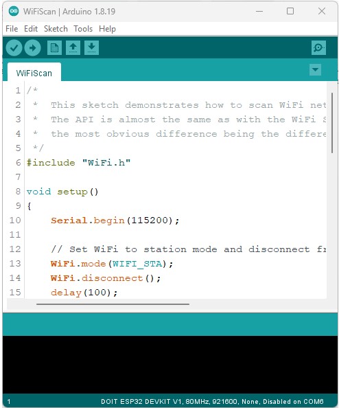 Arduino-IDE-WiFi-Scan