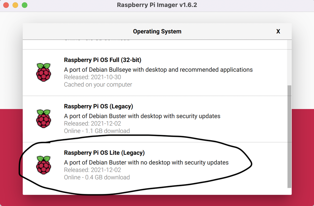 Raspberry Pi OS Lite