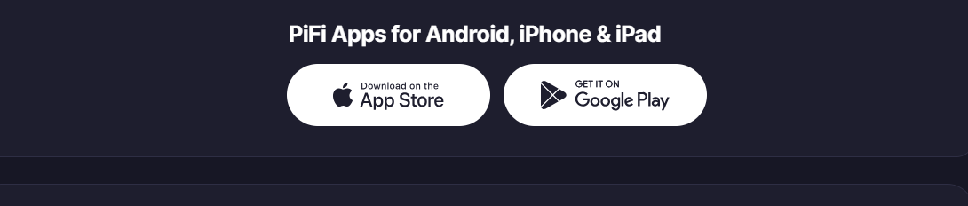 PiFi Androind and iOS iPhone ans iPad